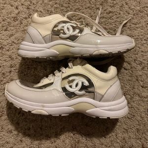 Chanel runway pvc sneakers white translucent size 36